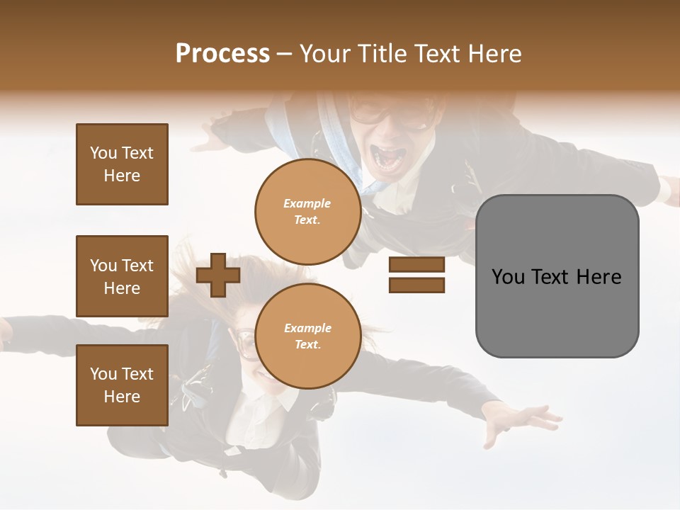 Parachute Screaming Woman PowerPoint Template