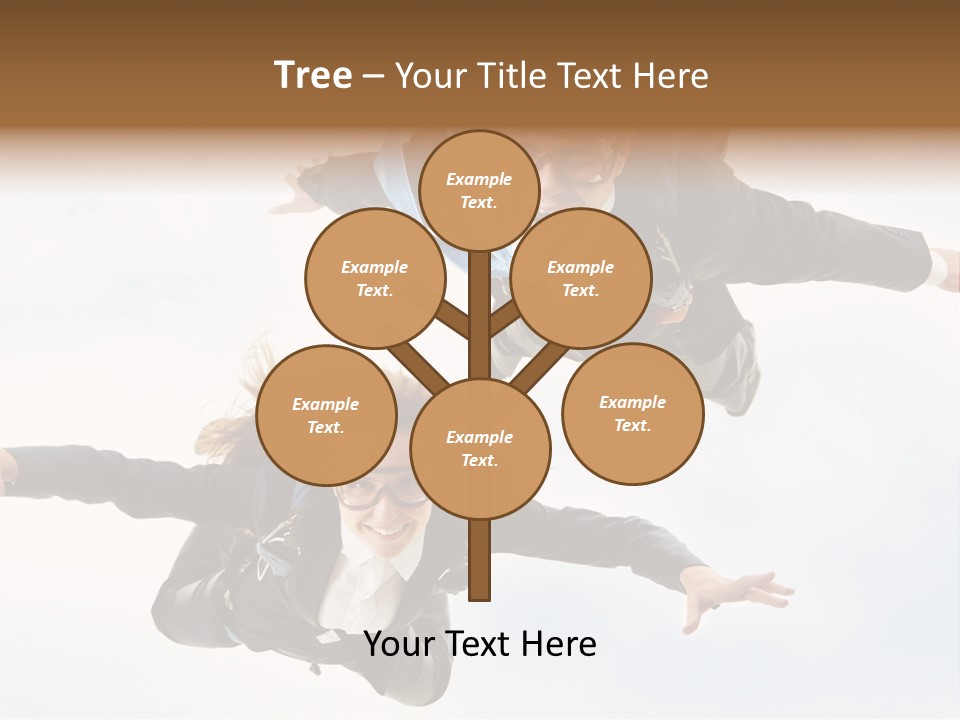 Parachute Screaming Woman PowerPoint Template