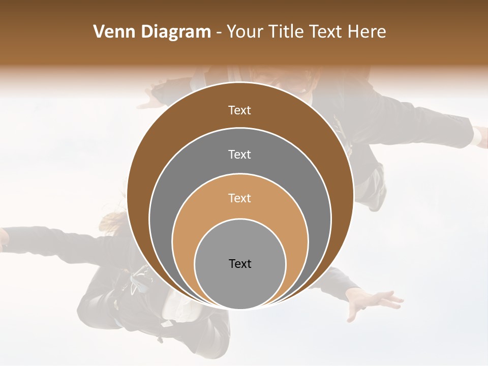 Parachute Screaming Woman PowerPoint Template