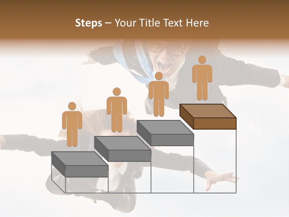 Parachute Screaming Woman PowerPoint Template