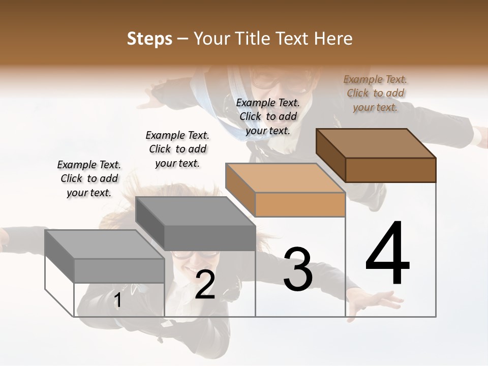 Parachute Screaming Woman PowerPoint Template