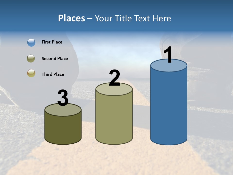 Sunlight Trail Lonely PowerPoint Template