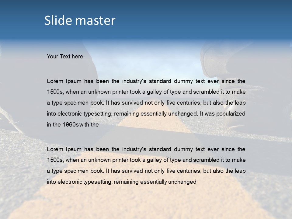 Sunlight Trail Lonely PowerPoint Template
