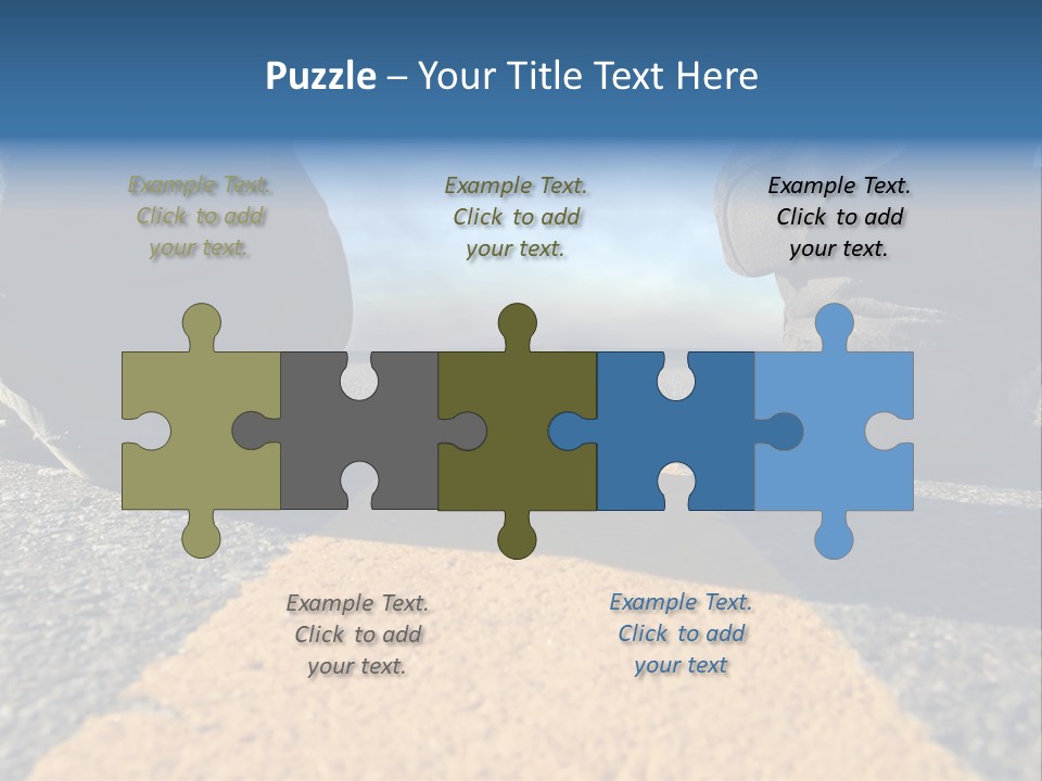 Sunlight Trail Lonely PowerPoint Template