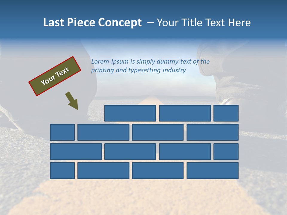 Sunlight Trail Lonely PowerPoint Template