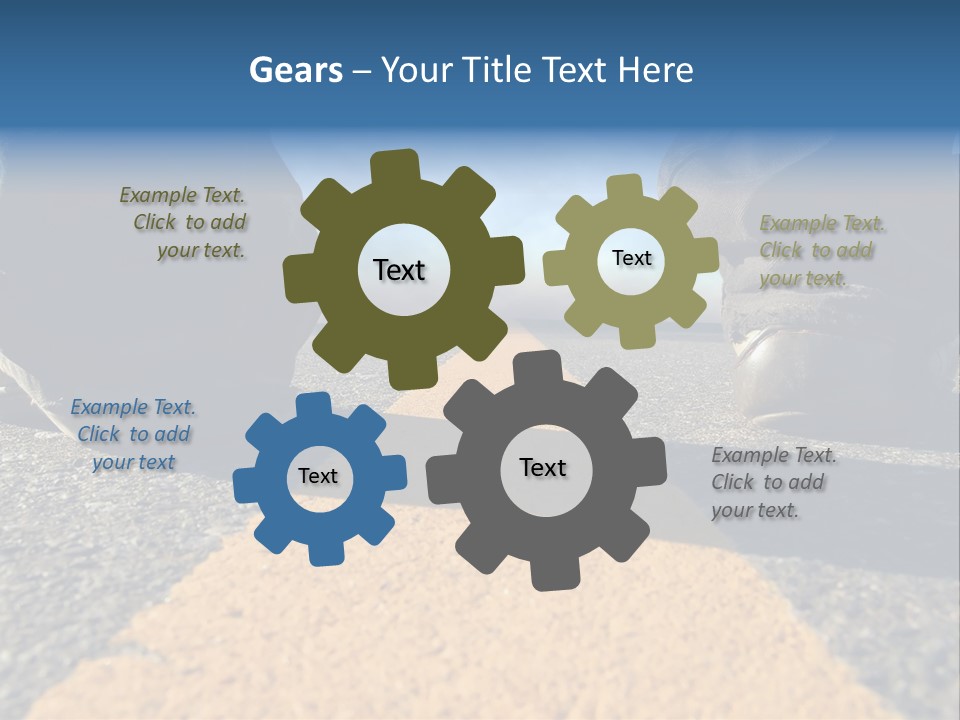 Sunlight Trail Lonely PowerPoint Template