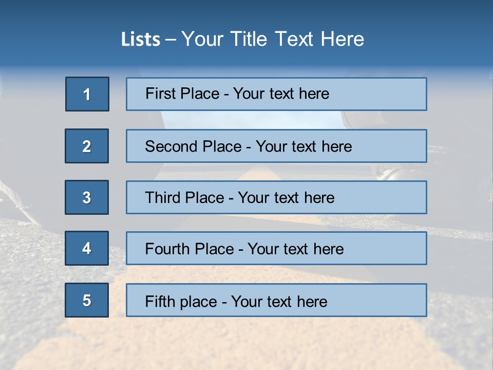 Sunlight Trail Lonely PowerPoint Template