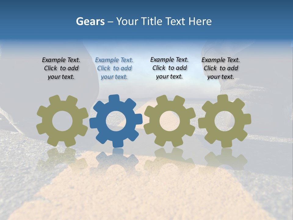 Sunlight Trail Lonely PowerPoint Template