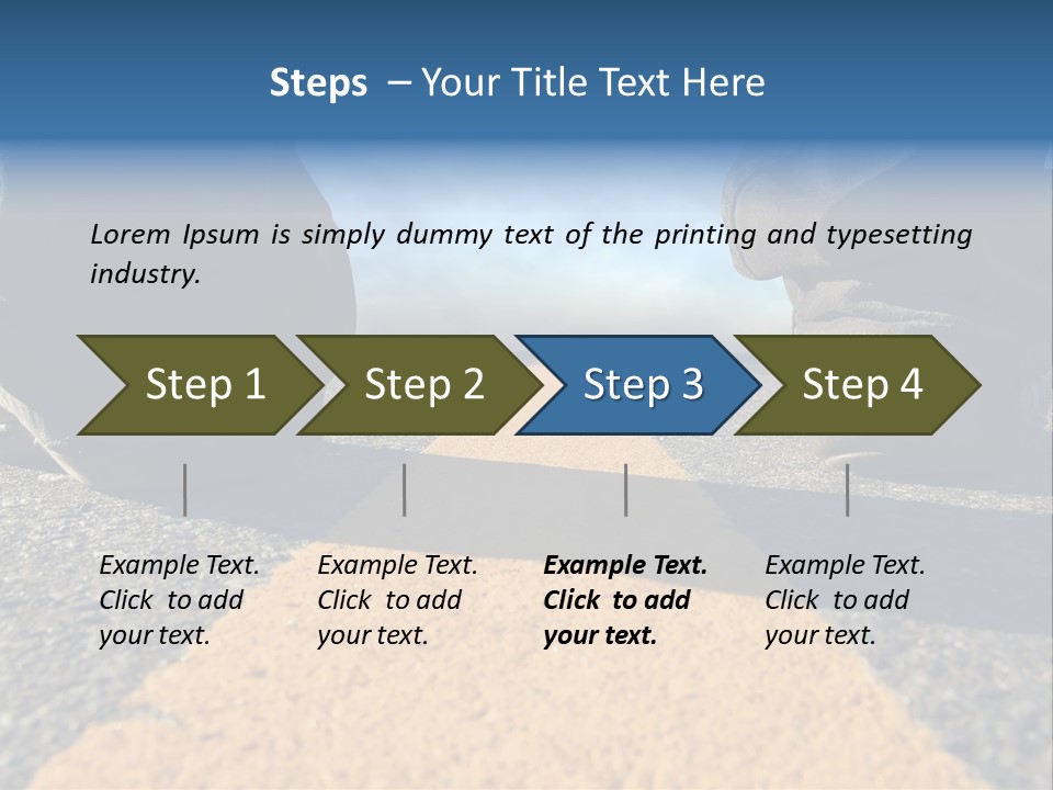 Sunlight Trail Lonely PowerPoint Template