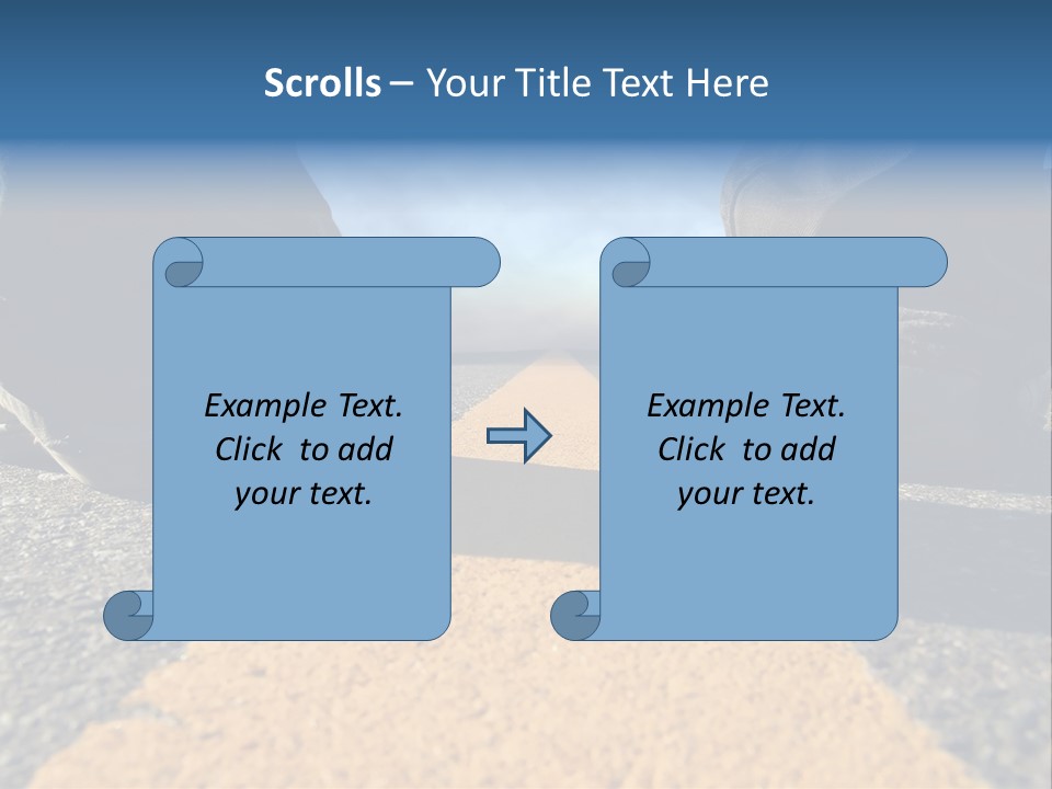 Sunlight Trail Lonely PowerPoint Template