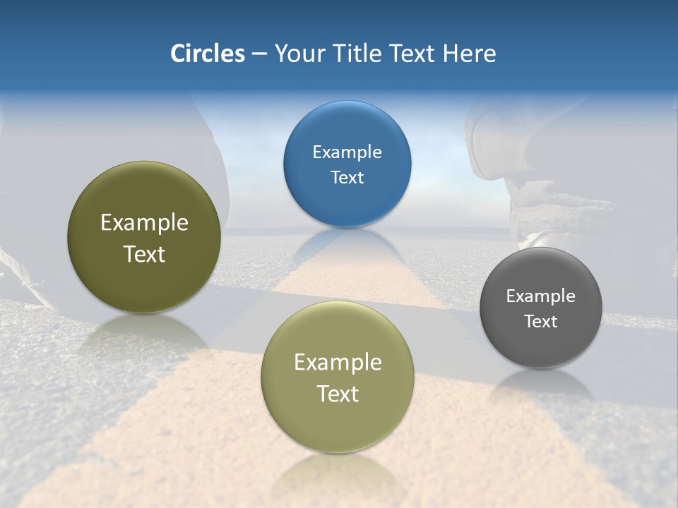 Sunlight Trail Lonely PowerPoint Template