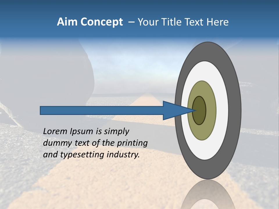 Sunlight Trail Lonely PowerPoint Template