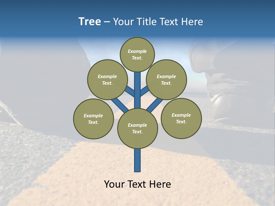 Sunlight Trail Lonely PowerPoint Template