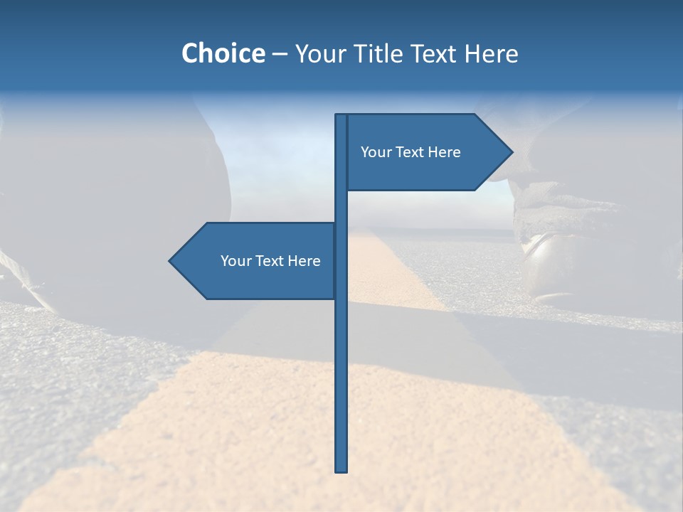 Sunlight Trail Lonely PowerPoint Template