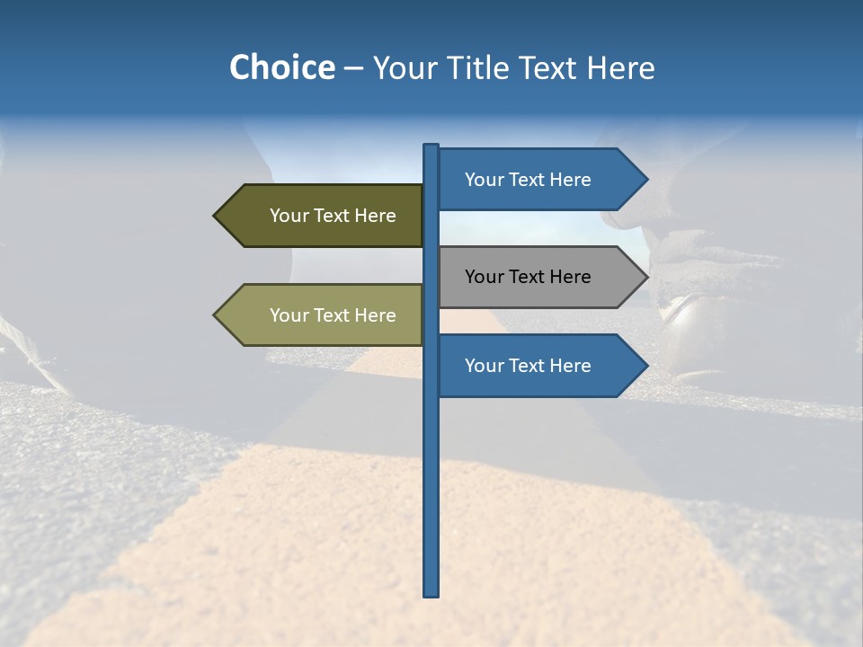 Sunlight Trail Lonely PowerPoint Template