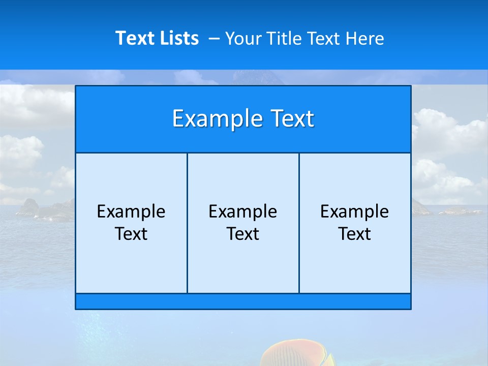 Sea Exotic Blue PowerPoint Template