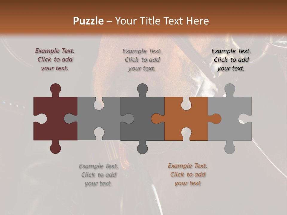 Saddle Equine Boots PowerPoint Template