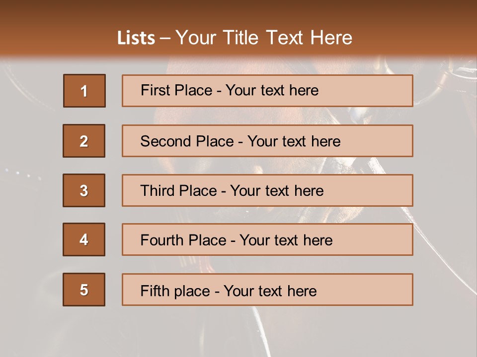 Saddle Equine Boots PowerPoint Template