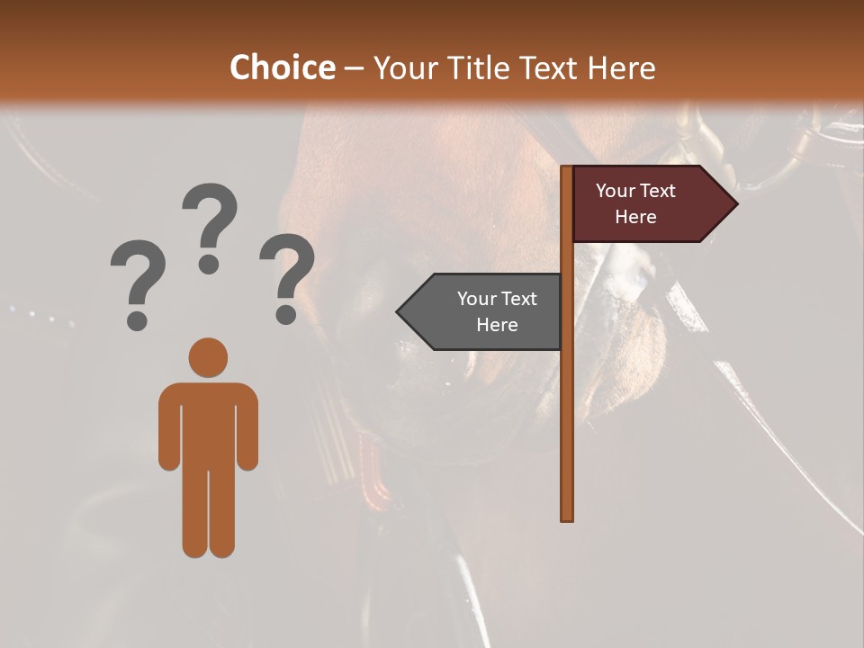 Saddle Equine Boots PowerPoint Template