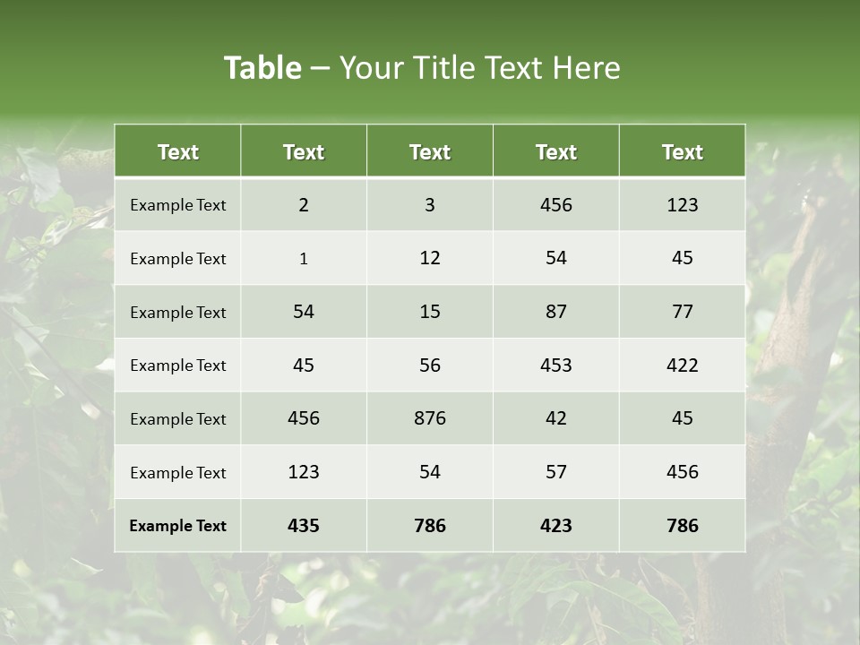 Cute Tree Rare PowerPoint Template