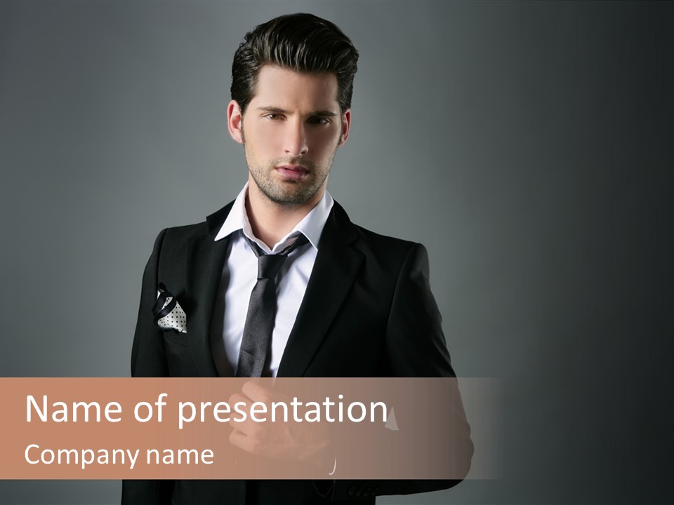 Suit Isolated Studio PowerPoint Template