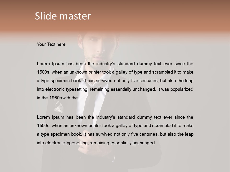 Suit Isolated Studio PowerPoint Template