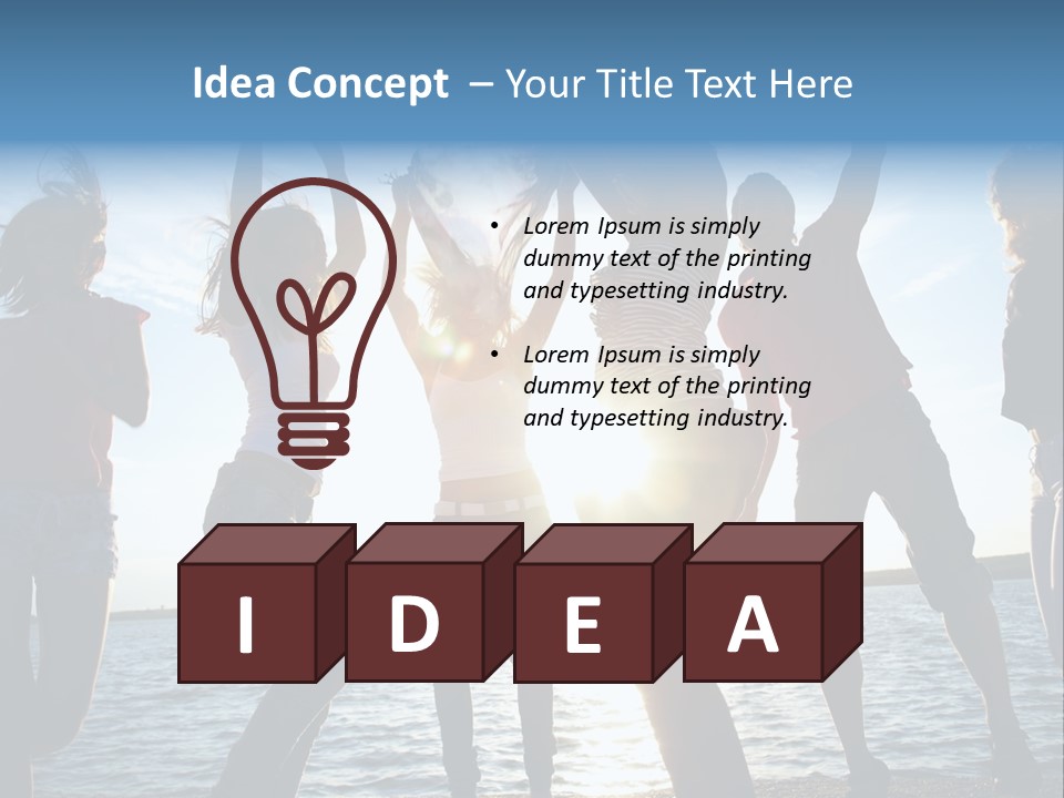 Girl Happiness Human PowerPoint Template