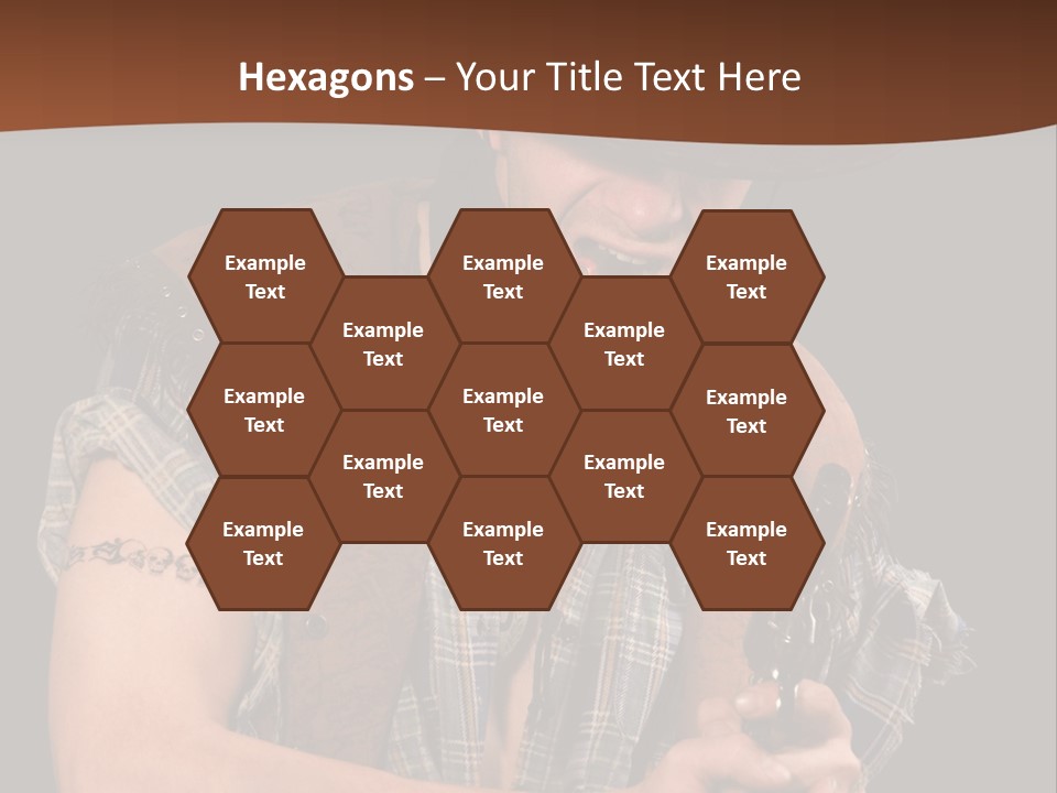 Revolver Glare Cow Boy PowerPoint Template