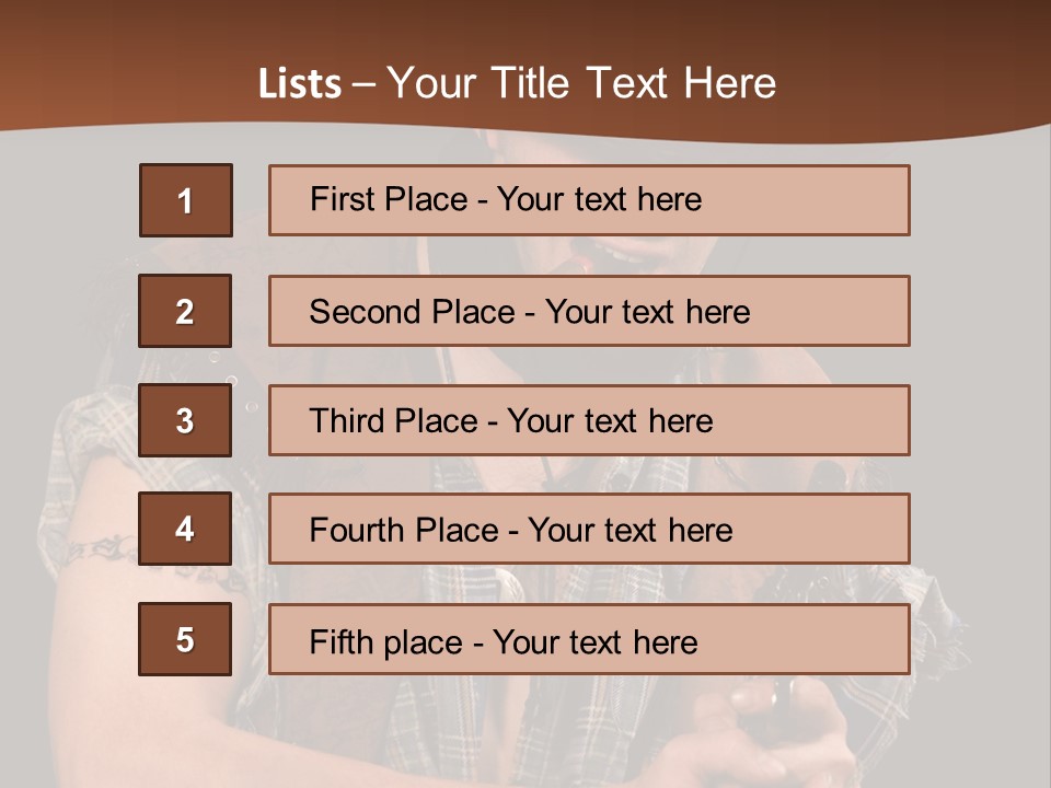 Revolver Glare Cow Boy PowerPoint Template