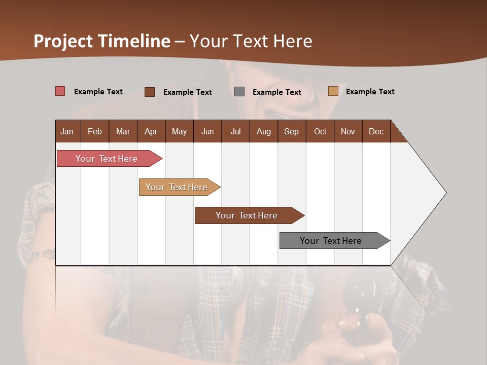 Revolver Glare Cow Boy PowerPoint Template