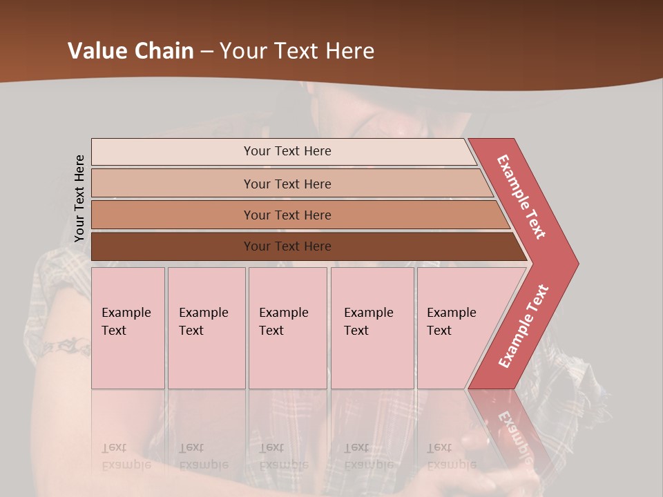 Revolver Glare Cow Boy PowerPoint Template