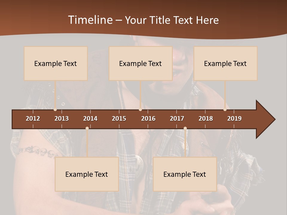 Revolver Glare Cow Boy PowerPoint Template