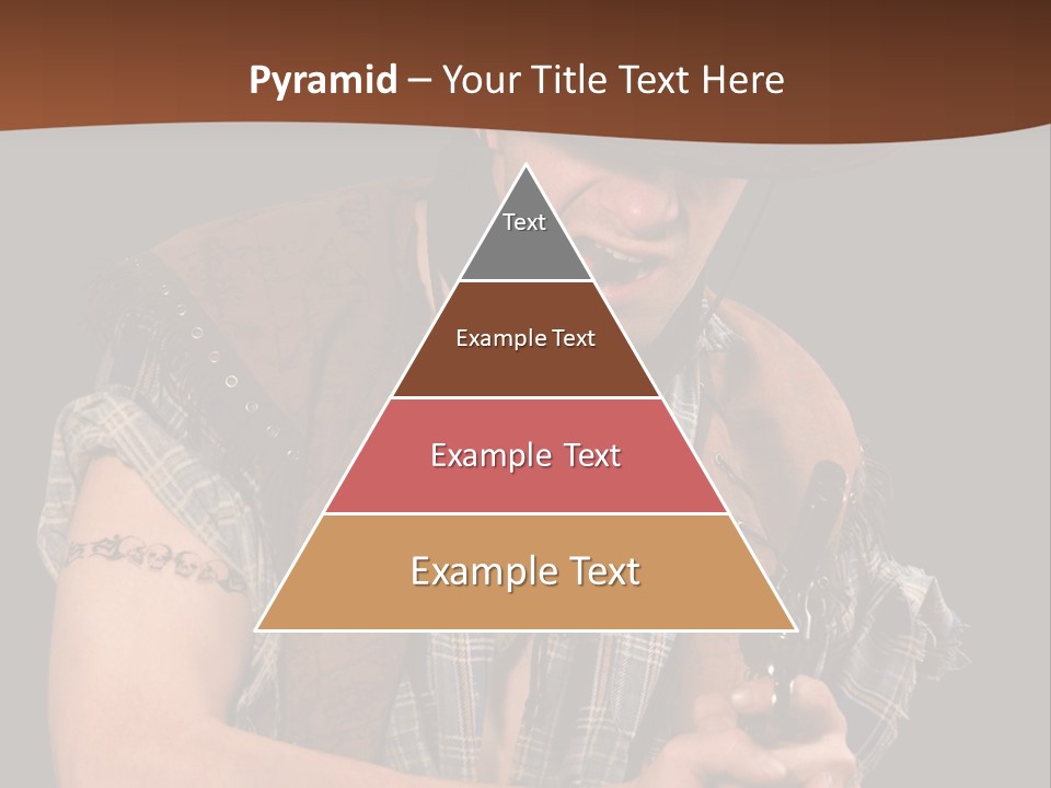 Revolver Glare Cow Boy PowerPoint Template