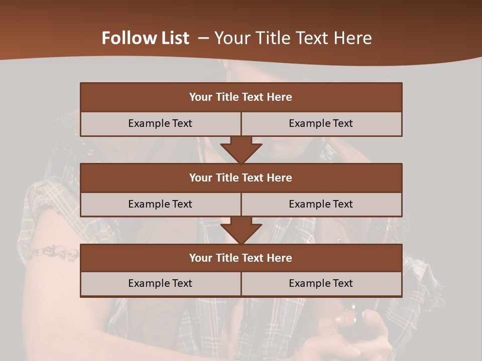 Revolver Glare Cow Boy PowerPoint Template