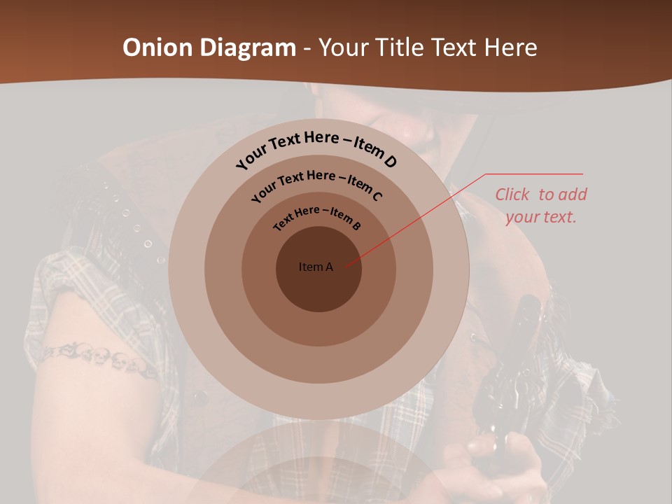 Revolver Glare Cow Boy PowerPoint Template