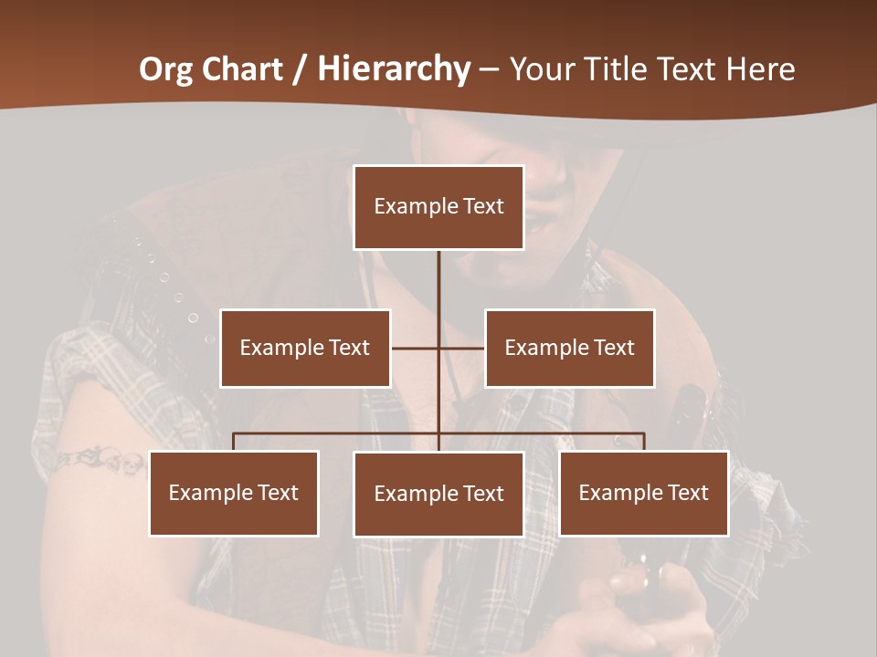 Revolver Glare Cow Boy PowerPoint Template