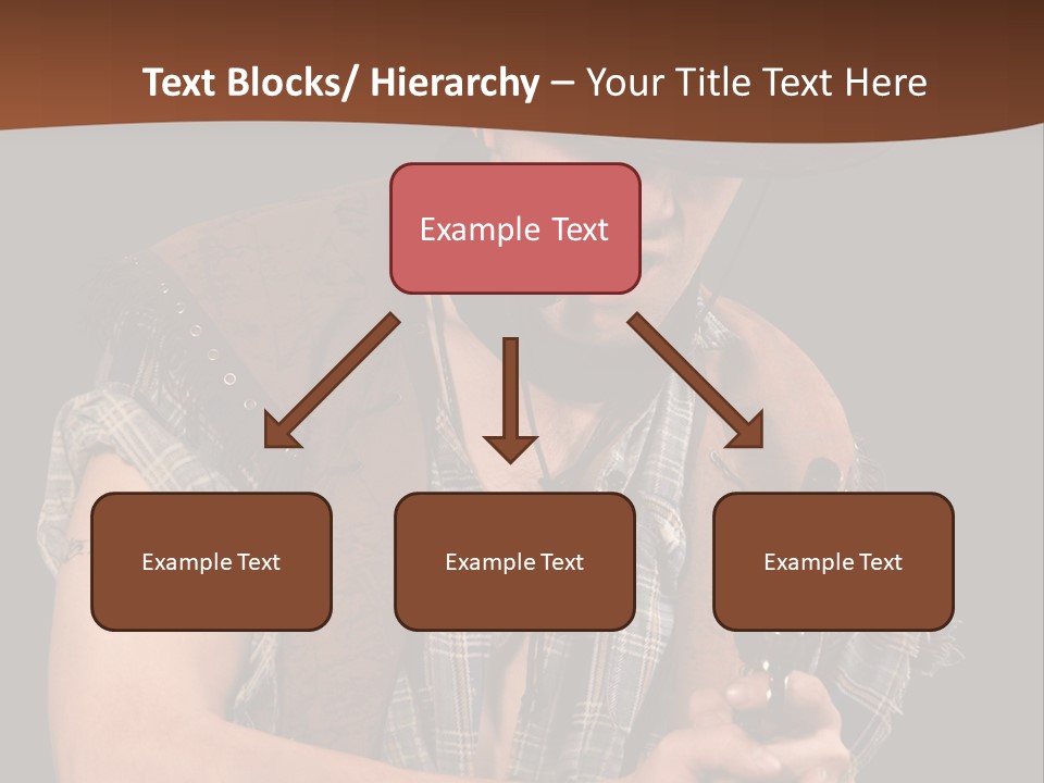 Revolver Glare Cow Boy PowerPoint Template