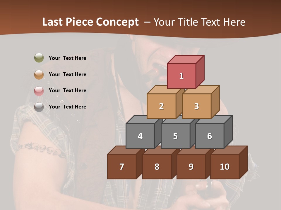 Revolver Glare Cow Boy PowerPoint Template