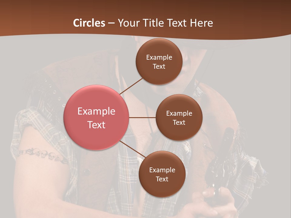 Revolver Glare Cow Boy PowerPoint Template