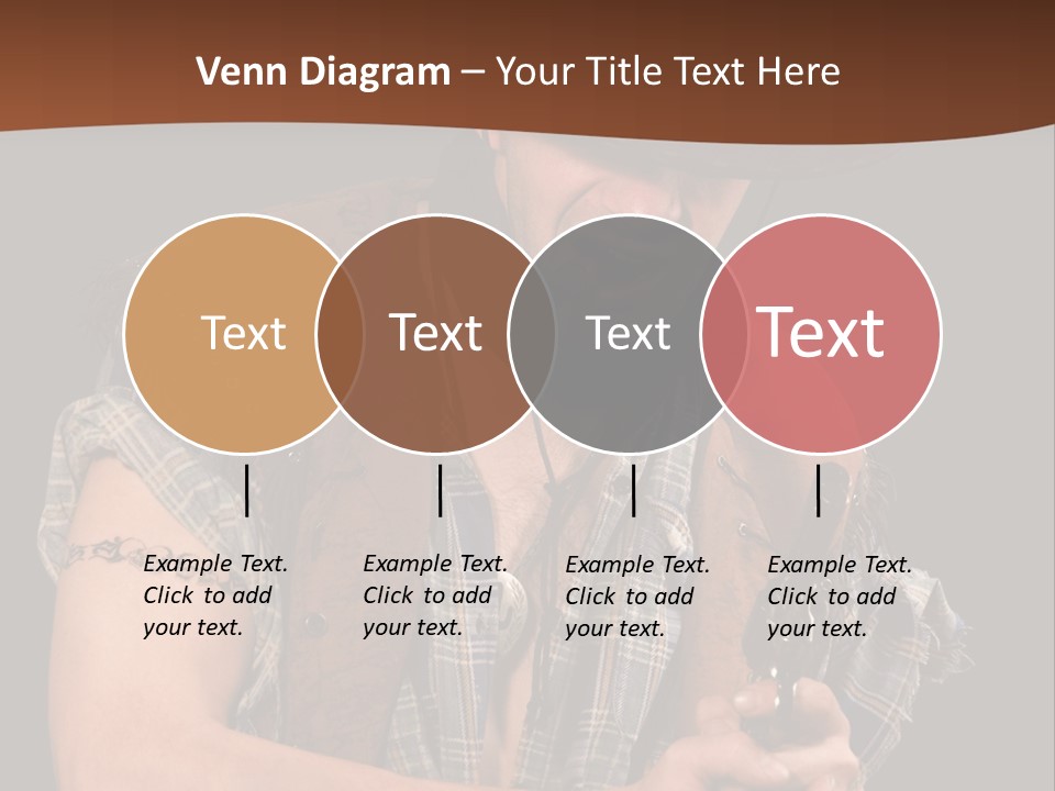 Revolver Glare Cow Boy PowerPoint Template