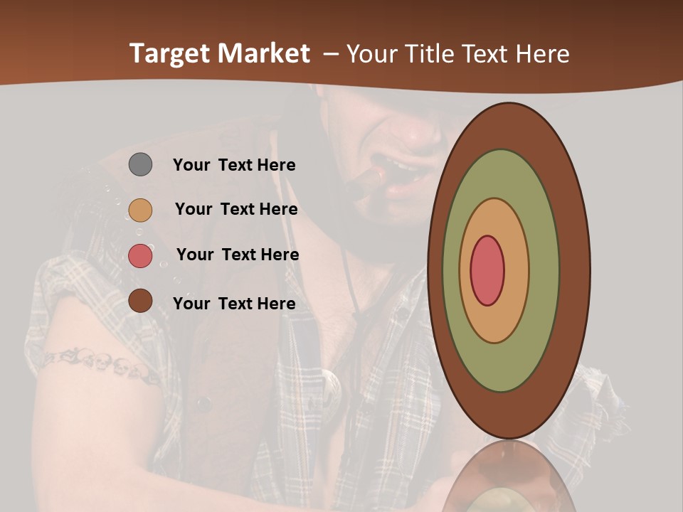 Revolver Glare Cow Boy PowerPoint Template