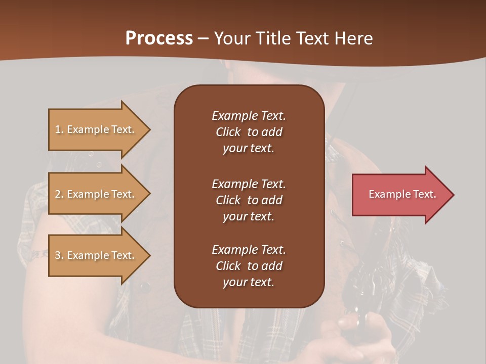 Revolver Glare Cow Boy PowerPoint Template