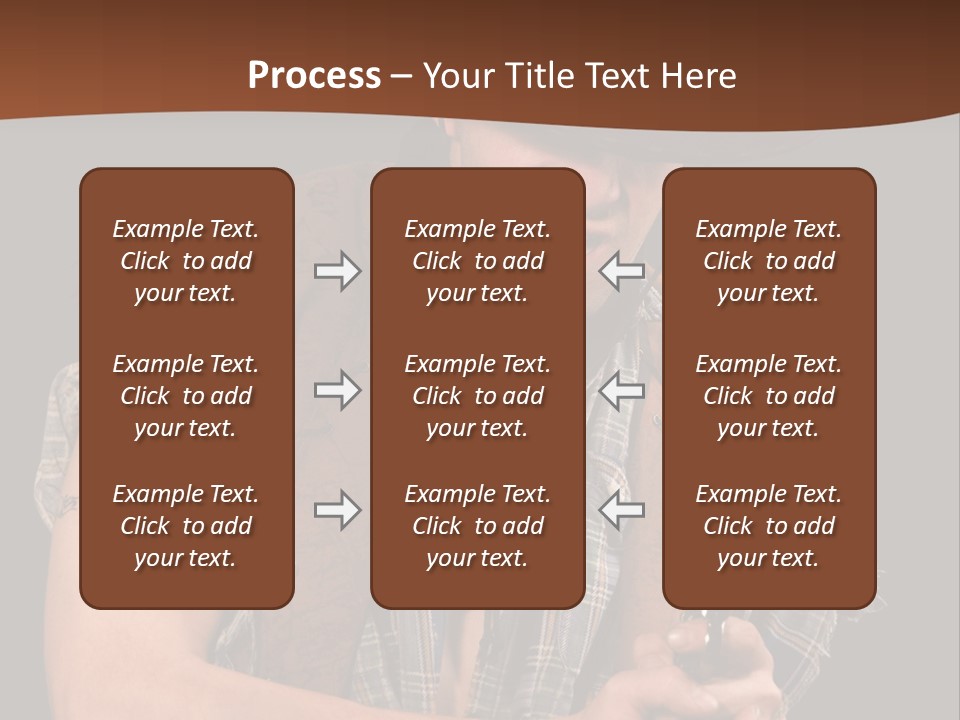 Revolver Glare Cow Boy PowerPoint Template