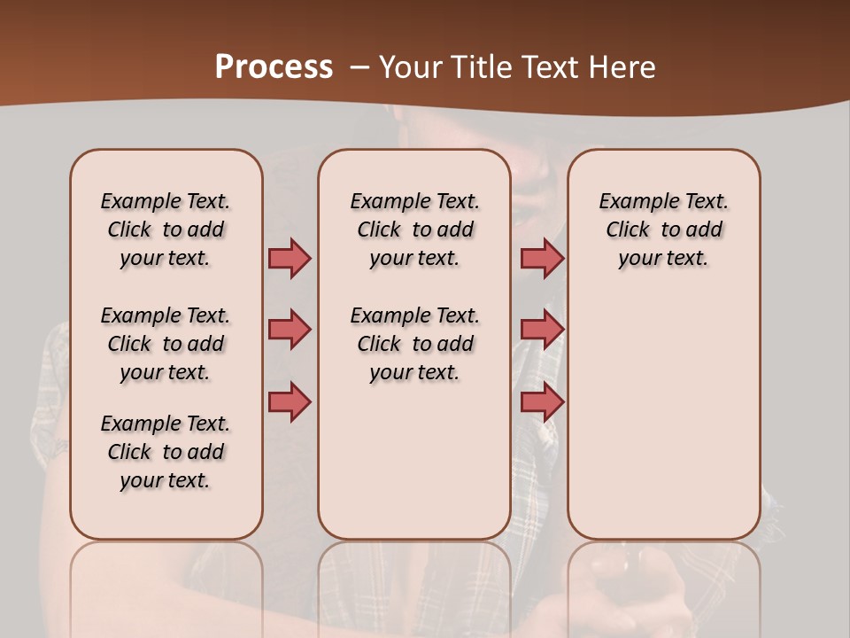 Revolver Glare Cow Boy PowerPoint Template