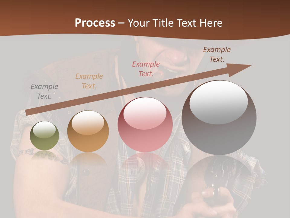 Revolver Glare Cow Boy PowerPoint Template