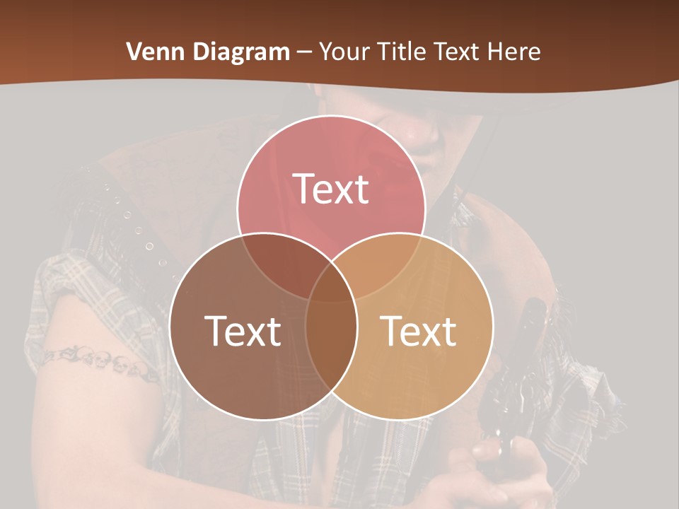 Revolver Glare Cow Boy PowerPoint Template
