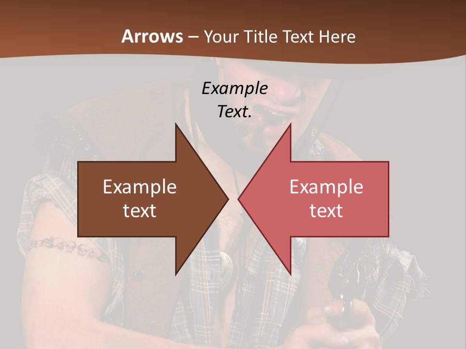 Revolver Glare Cow Boy PowerPoint Template