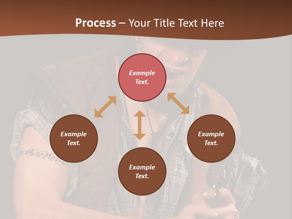 Revolver Glare Cow Boy PowerPoint Template