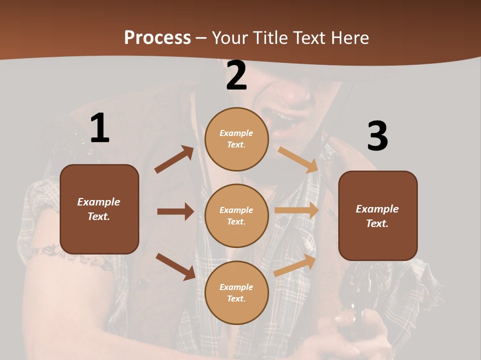 Revolver Glare Cow Boy PowerPoint Template