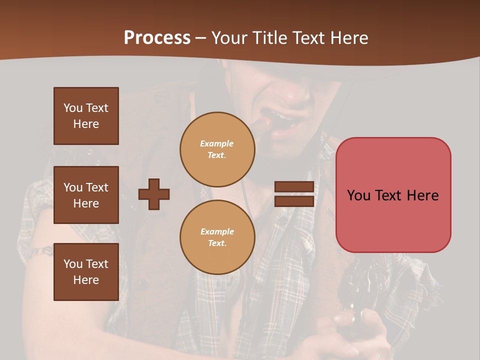 Revolver Glare Cow Boy PowerPoint Template